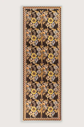 Rose Ivy Brown Floss Viscose Shawl - Imannoor (1)