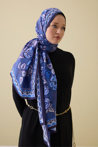 Rose Ivy Lilac Floss Viscose Shawl - 3