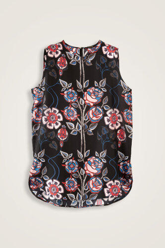 Rose Ivy Silk Twill Black Silk Undershirt - Imannoor (1)