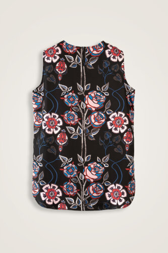 Rose Ivy Silk Twill Black Silk Undershirt - Imannoor (4)