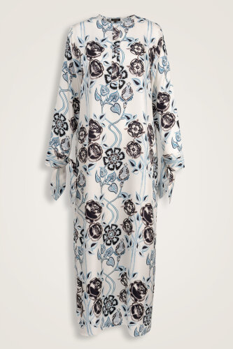 Rose Ivy White Plaid Silk Dress - 2