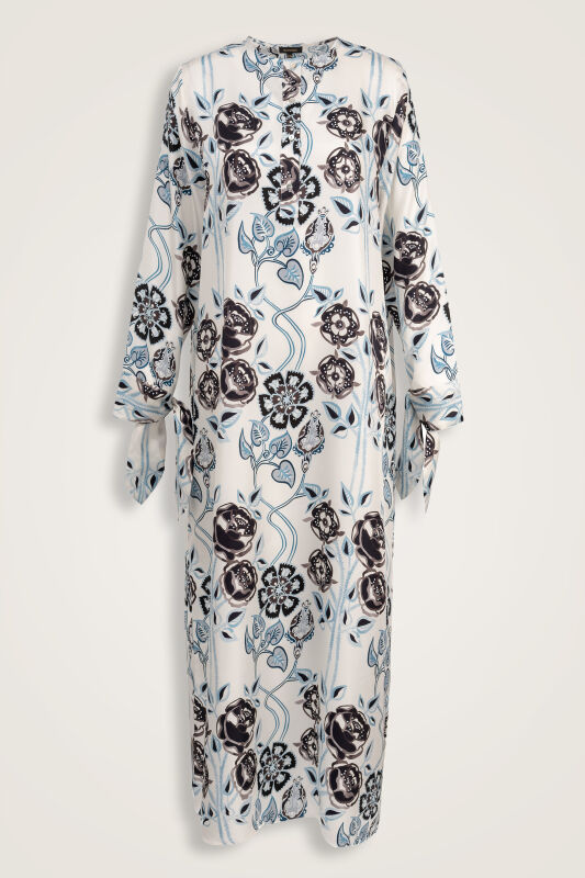 Rose Ivy White Plaid Silk Dress - 2