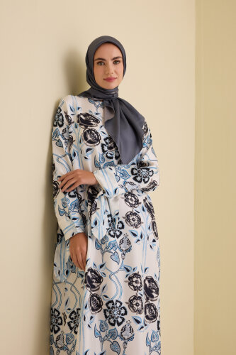 Rose Ivy White Plaid Silk Dress - 4