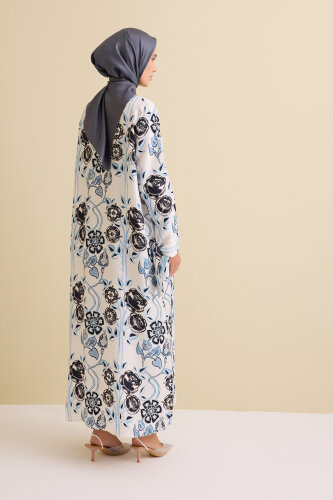 Rose Ivy White Plaid Silk Dress - 5