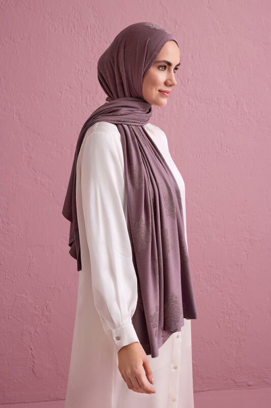 Rose Jacquard Ash Supreme Shawl - 5
