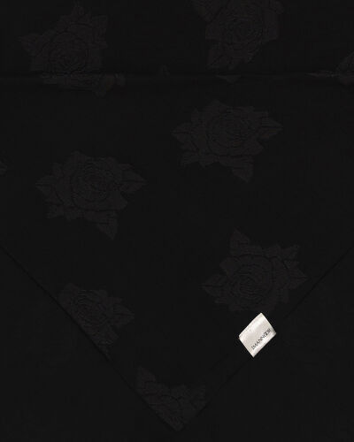 Rose Jacquard Black Supreme Shawl - 4