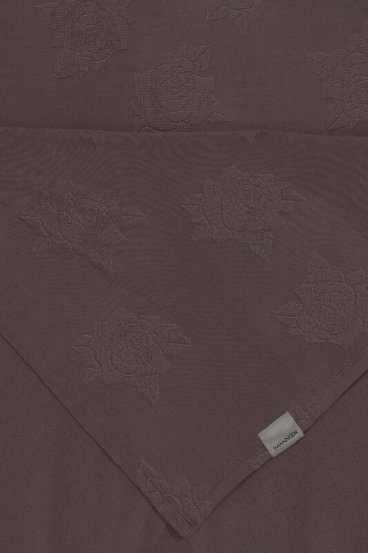 Rose Jacquard Brown Supreme Shawl - 4