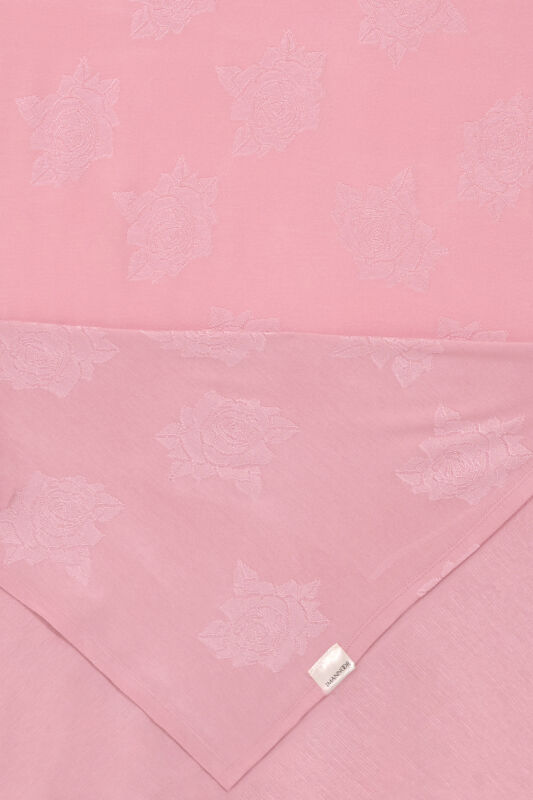 Rose Jacquard Dark Pink Supreme Shawl - 4