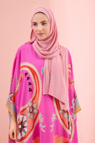 Rose Jacquard Dark Pink Supreme Shawl 