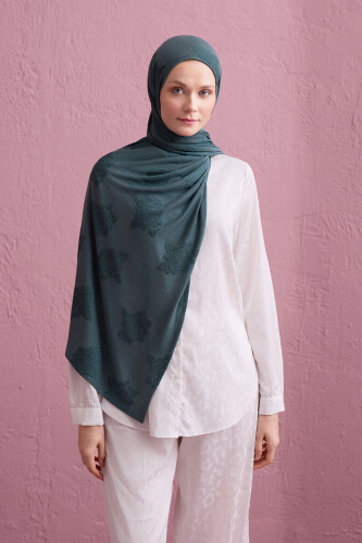 Rose Jacquard Nefti Supreme Shawl - 3
