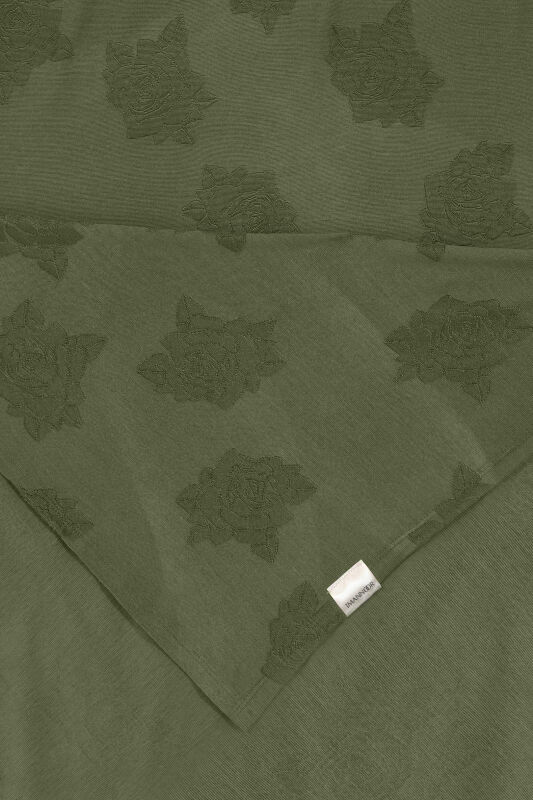 Rose Jacquard Khaki Supreme Shawl - 4