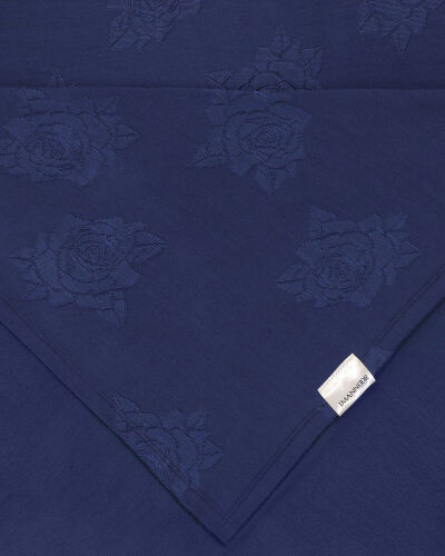 Rose Jacquard Navy Blue Supreme Shawl - 4