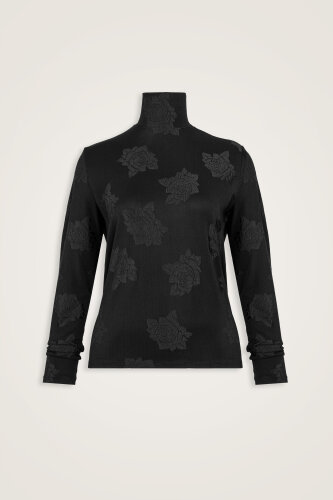 Rose Jacquard Tan Short Supreme Blouse 