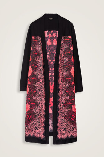 Rose Lace Pomegranate Flower Knitwear Cardigan - Imannoor (1)