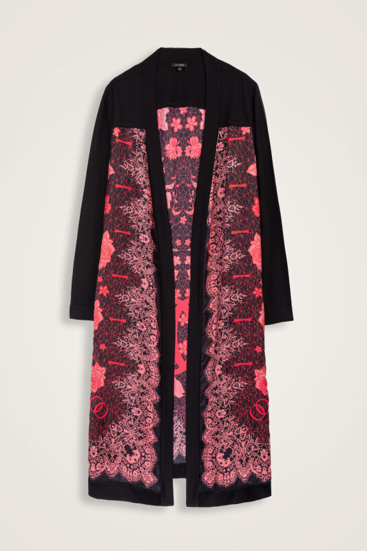 Rose Lace Pomegranate Flower Knitwear Cardigan - 2