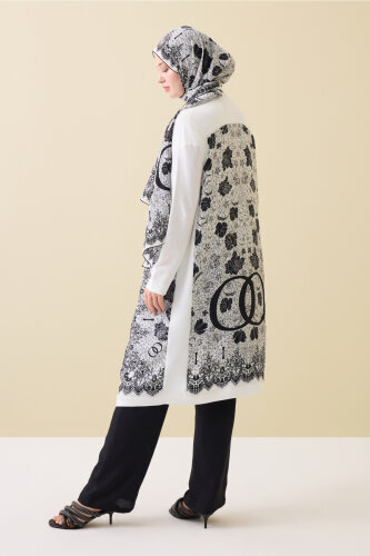 Rose Lace White Knit Cardigan - 3