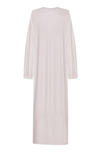 Round Neck Light Stone Combed Cotton Dress - 2