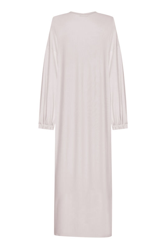 Round Neck Light Stone Combed Cotton Dress - 2