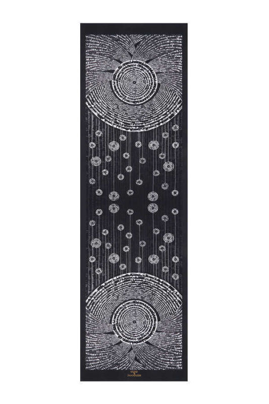 Samanyolu Siyah İpek Şal 70x220 - 1