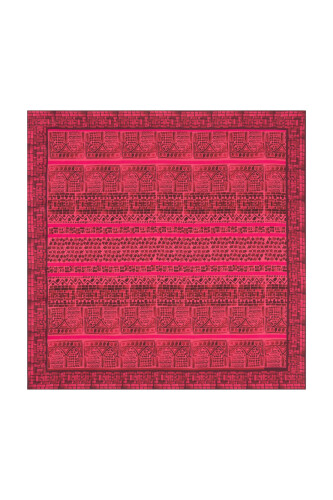 San A Silk Twill Scarf Fuchsia 