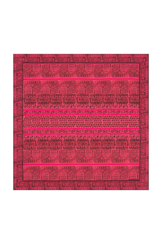 San A Silk Twill Scarf Fuchsia - 1