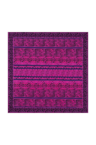 San A Silk Twill Scarf Purple 