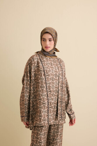 Sarma Noor Altın İpek Kısa Kimono - Imannoor (1)