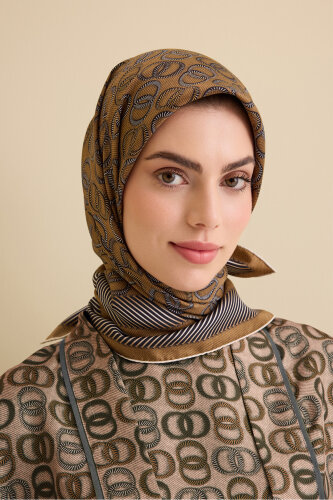 Sarma Noor Altın Tivil İpek Eşarp 90x90 - Imannoor (1)