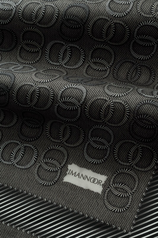 Sarma Noor Antrasit Tivil İpek Eşarp 90x90 - 4