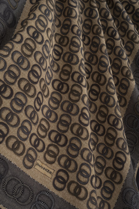 Sarma Noor Bej Pamuk Floş Şal 70x210 - 2