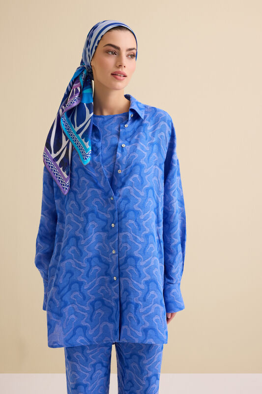 Saxon Linen Jacquard Shirt - 1