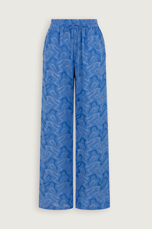 Saxon Linen Jacquard Trousers - 2