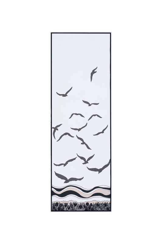 Seagulls of Bosphorus Shawl White - 1