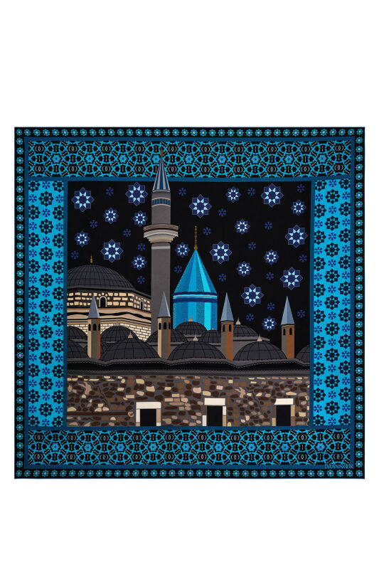 Şebi Arus Black Twill Silk Scarf - 1