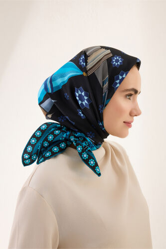 Şebi Arus Black Twill Silk Scarf 
