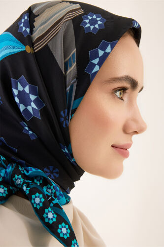 Şebi Arus Black Twill Silk Scarf - 3