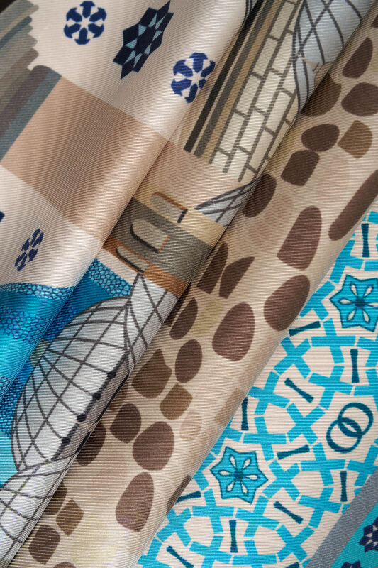 Şebi Arus Cream Twill Silk Scarf - 3