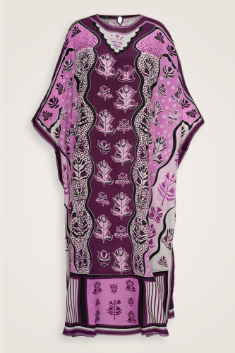  Şelale Mürdüm İpek Kaftan - Imannoor (1)