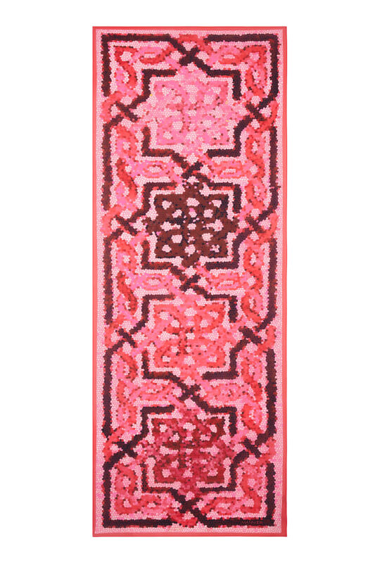 Selçuk Güneşi Pembe Pamuk Şal 70x210 - 1