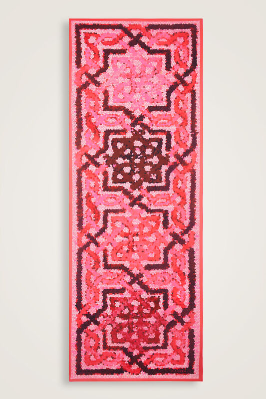 Selçuk Güneşi Pembe Pamuk Şal 70x210 - 2