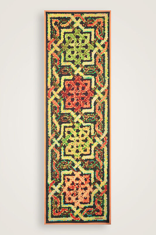 Selçuk Güneşi Turuncu-Yeşil Pamuk Şal 70x210 - 2