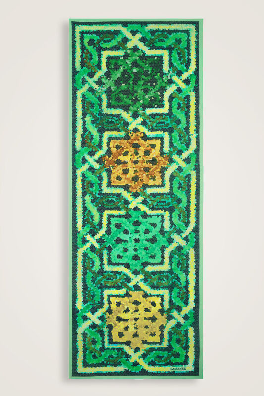 Selçuk Güneşi Yeşil Pamuk Şal 70x210 - 2