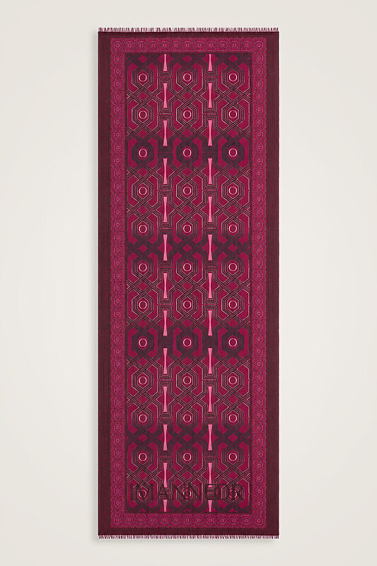 Selçuk-i Kafes Mürdüm İpek Vual Şal 70x200 - 2