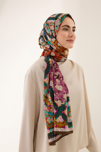 Selcuk Sun Khaki Cotton Shawl 