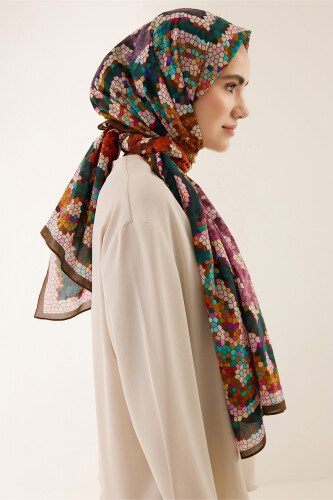 Selcuk Sun Khaki Cotton Shawl - 5