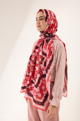 Selcuk Sun Pink Cotton Shawl 