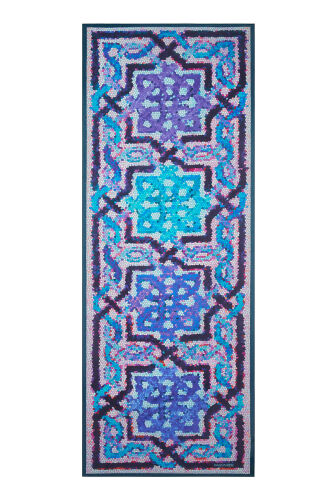 Selcuk Sun Purple-Blue Cotton Shawl - 2