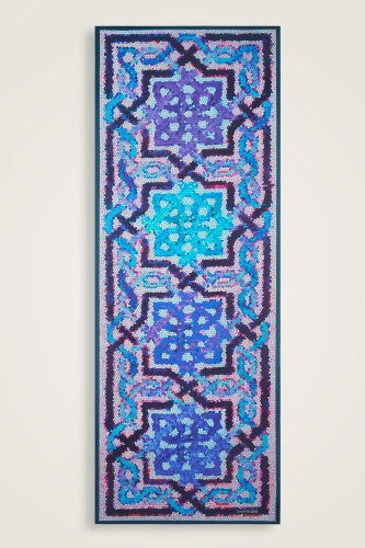 Selcuk Sun Purple-Blue Cotton Shawl - 2