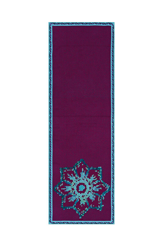 Seljuk Mosaic Long Shawl Purple - 1