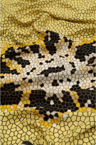 Seljuk Mosaic Simple Shawl Yellow - 2